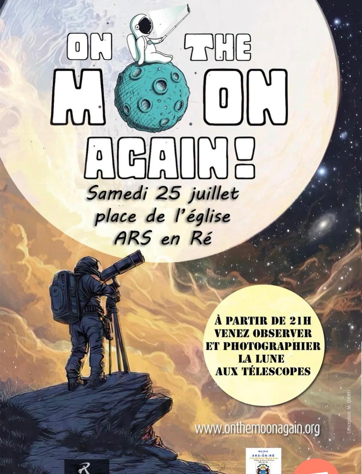 On the moon again Soirée astronomie Ars en Ré