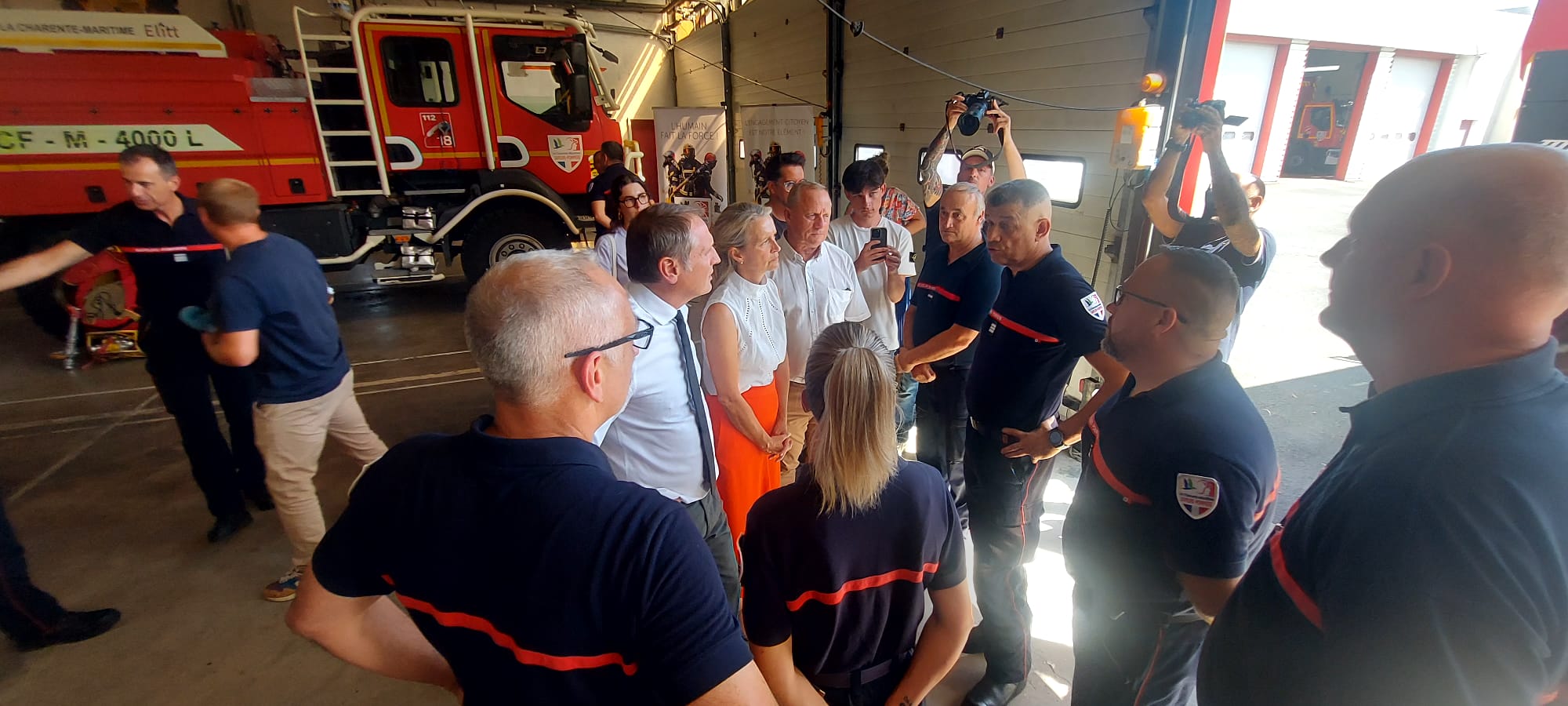Remerciements  pour les pompiers de Charente Maritime